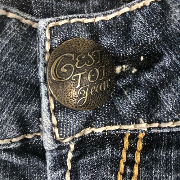 C’est Toi Jeans Plus Size 20 w/Bold Stitching and Spandex Stretch - Picture 3 of 7